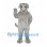Dog Mascot Costume in Gray with Floppy Ears and Curved Tail