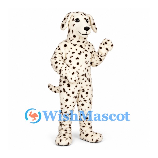 Dalmatian Dog Mascot Costume in White with Dense Black Spots