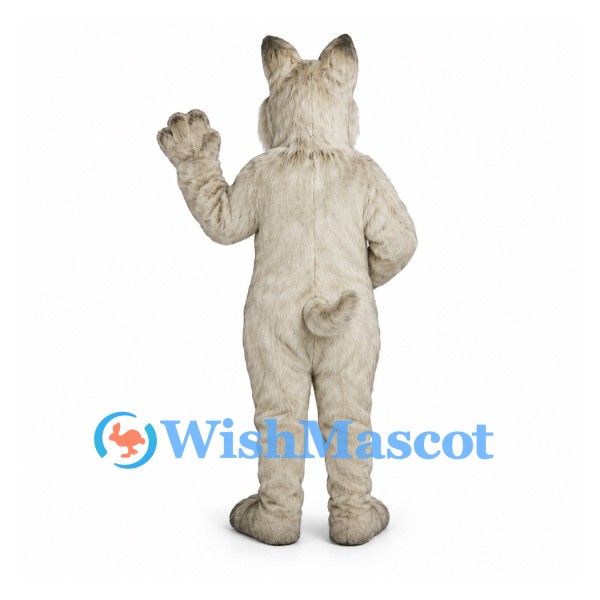 Terrier Dog Mascot Costume in Gray with Shaggy Muzzle