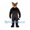 Doberman Dog Mascot Costume in Black and Tan with Pointed Ears