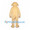 Dog Mascot Costume in Tan with Floppy Ears and Rounded Muzzle