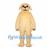 Dog Mascot Costume in Tan with Floppy Ears and Rounded Muzzle