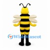 Bee Mascot Costume with Yellow Face and Four Pale Wings