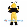 Bee Mascot Costume with Muscular Yellow Legs and Black Chest