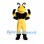Bee Mascot Costume with Muscular Yellow Legs and Black Chest