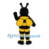 Bee Mascot Costume with Round Eyes and Yellow Wings