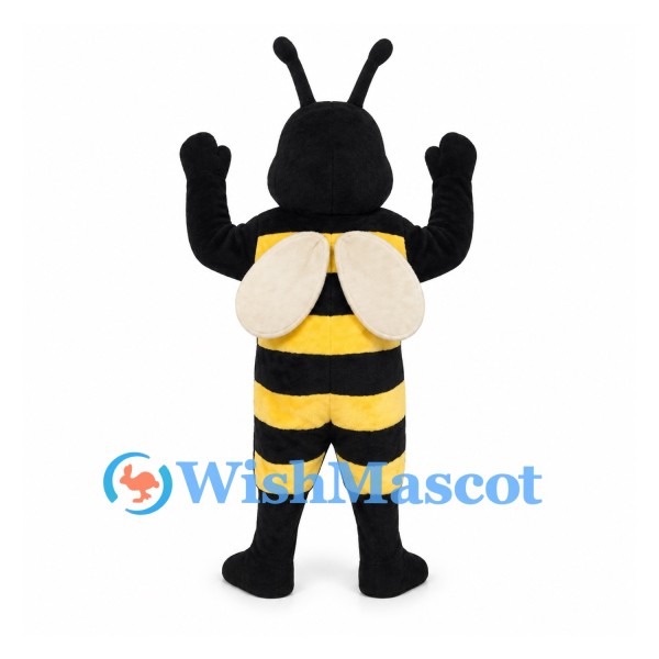 Bee Mascot Costume with Yellow Face and White Wings