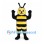 Bee Mascot Costume with Yellow Face and White Wings