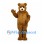 Bear Mascot Costume in Brown with Rounded Cream Muzzle
