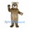 Bear Mascot Costume in Gray Brown with Blue Eyes