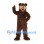 Bear Mascot Costume in Brown with Open Mouth and White Teeth