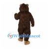 Bear Mascot Costume in Dark Brown with Tan Muzzle and Feet