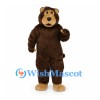 Bear Mascot Costume in Dark Brown with Tan Muzzle and Feet