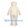 Bear Mascot Costume in Cream with Black Paw Pads