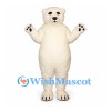 Bear Mascot Costume in Cream with Black Paw Pads