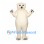 Bear Mascot Costume in Cream with Black Paw Pads