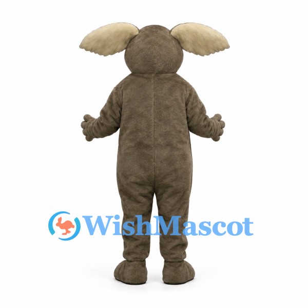 Koala Mascot Costume in Gray with Large Cream Ears and Belly