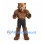 Bear Mascot Costume with Muscular Brown Body and Black Shorts