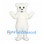 Bear Mascot Costume in White with Round Ears and Small Black Nose