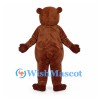 Bear Mascot Costume in Rust Brown with Rounded Body