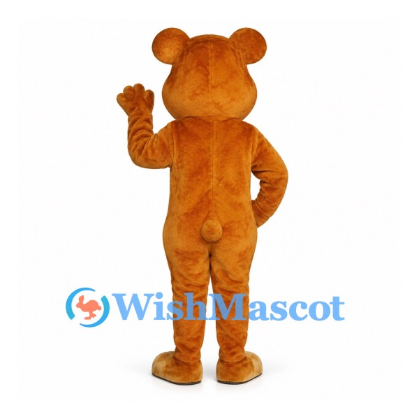 Bear Mascot Costume in Orange Brown with Cream Belly