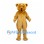 Bear Mascot Costume in Gold with Blue Eyes and Dark Muzzle