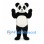 Panda Mascot Costume in Black and White with Large White Belly