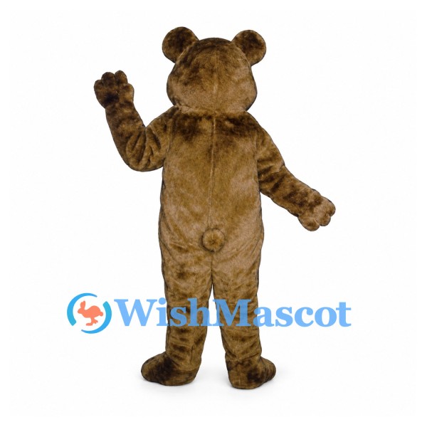 Bear Mascot Costume in Brown with Cream Face and Round Ears