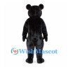 Bear Mascot Costume in Black with Tan Face and Ears