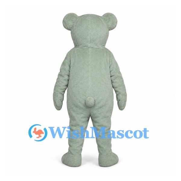 Bear Mascot Costume in Pale Green with Round Ears