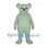 Bear Mascot Costume in Pale Green with Round Ears
