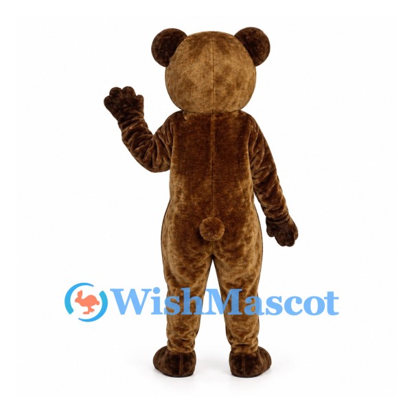 Bear Mascot Costume in Brown with Round Tan Muzzle
