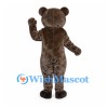 Bear Mascot Costume in Gray Brown with White Face