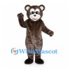 Bear Mascot Costume in Gray Brown with White Face