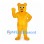 Bear Mascot Costume in Bright Yellow with Blue Eyes