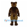 Bear Mascot Costume in Dark Brown with Golden Muzzle