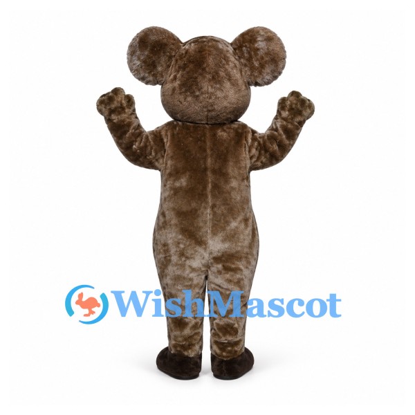 Koala Mascot Costume in Gray Brown with Large Cream Ears