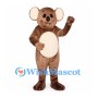 Koala Mascot Costume in Brown with Cream Belly and Ears