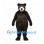 Bear Mascot Costume in Black with Cream Muzzle and Rounded Body