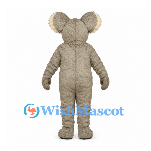 Koala Mascot Costume in Gray with Fluffy Ears