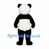 Panda Mascot Costume in Black and White with Rounded Belly