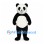 Panda Mascot Costume in Black and White with Rounded Belly