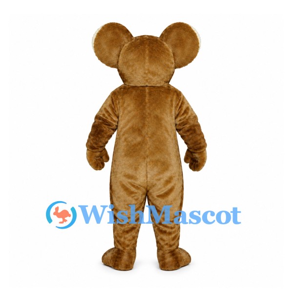 Koala Mascot Costume in Brown with Cream Ears and Black Nose