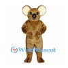 Koala Mascot Costume in Brown with Cream Ears and Black Nose