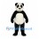 Panda Mascot Costume in Black and Cream with Round Belly