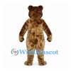 Bear Mascot Costume in Brown with Round Cream Muzzle