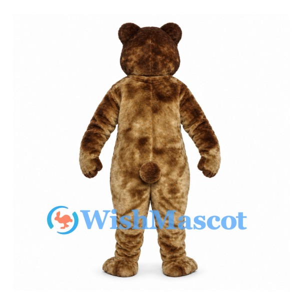 Bear Mascot Costume in Brown with Round Cream Muzzle