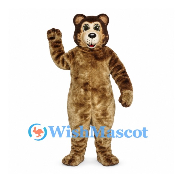 Bear Mascot Costume in Brown with Round Cream Muzzle