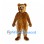 Bear Mascot Costume in Copper Brown with Blue Eyes