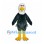 Eagle Mascot Costume with White Head and Dark Green Body